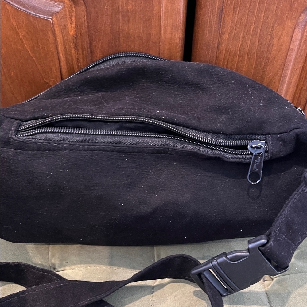 Colorful Patterned Black Waist Bag - Picture 3 of 6